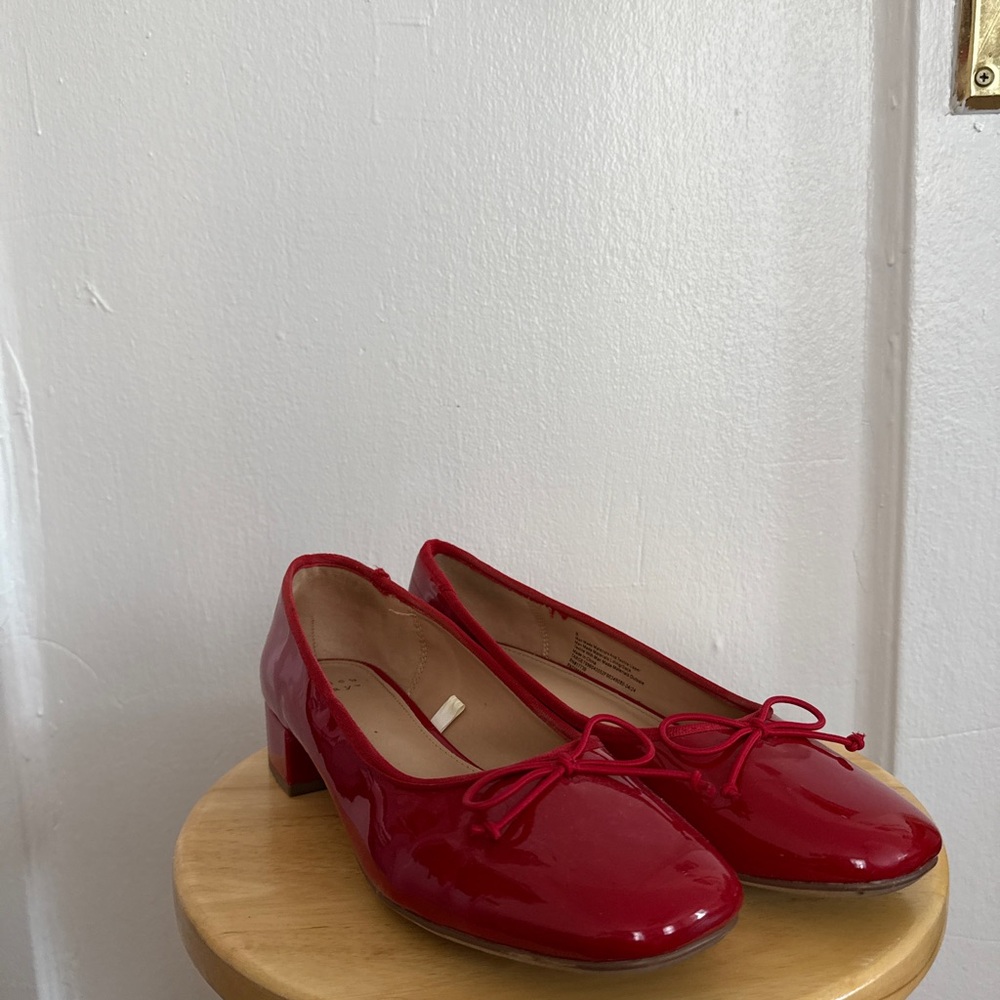 a new day Red Patent Leather Loafers